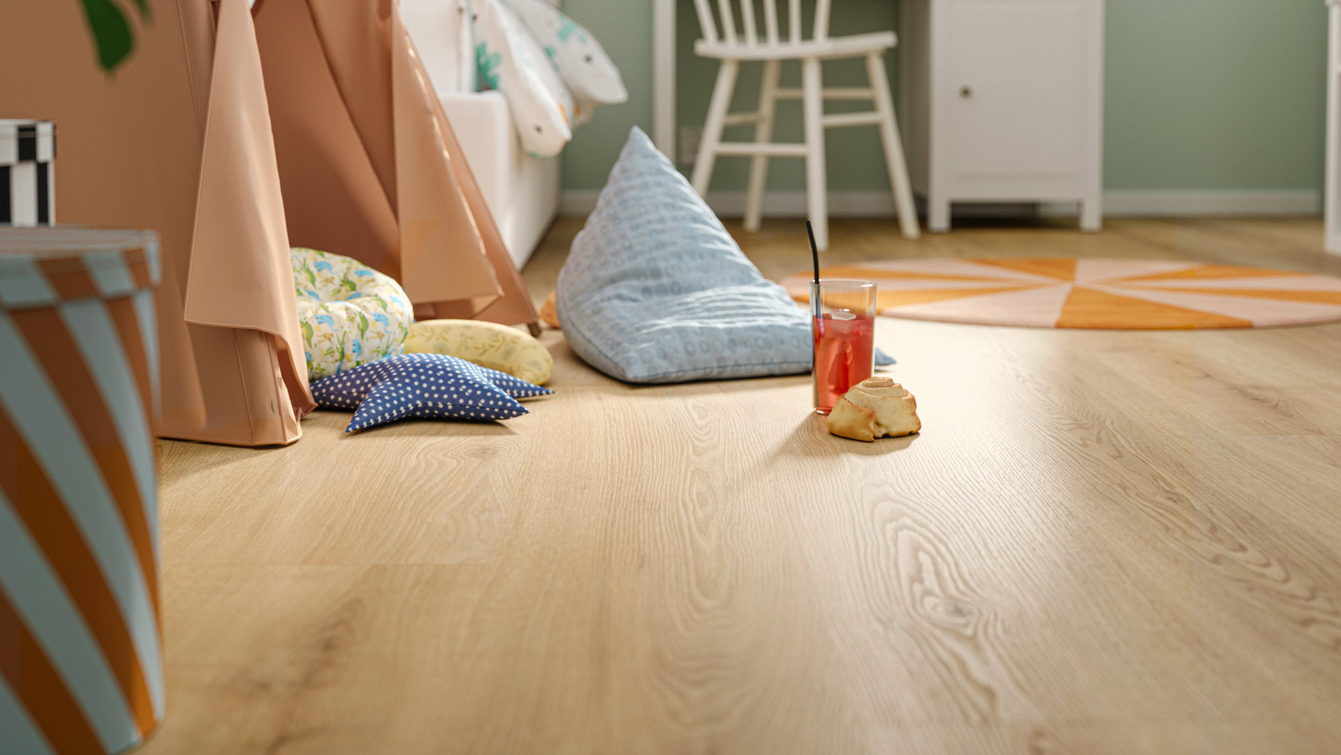 Parquet d'une chambre d'enfant