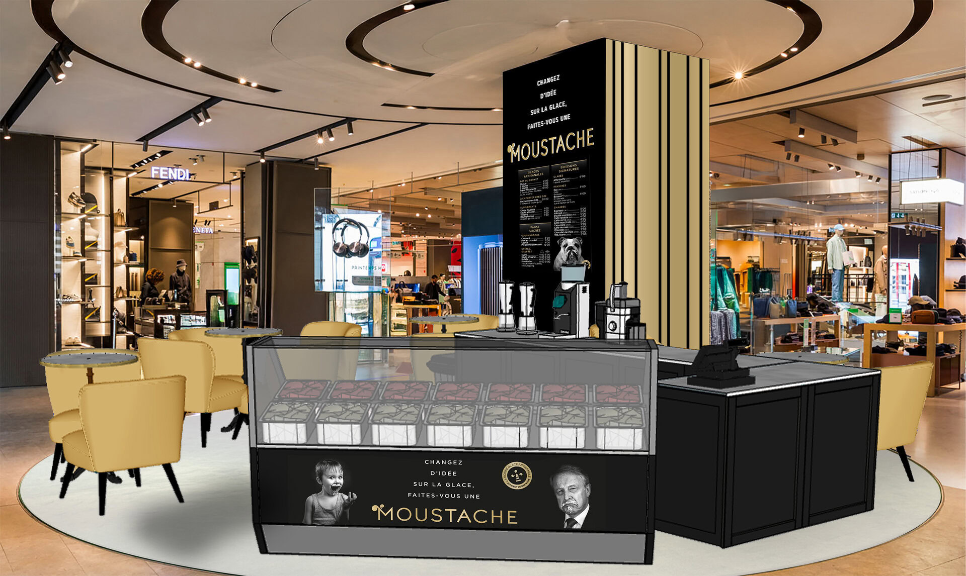 moustache au coeur du printemps du boulevard haussmann 1